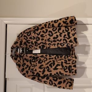 APPARIS women's winter shearling jacket cheetah print size S